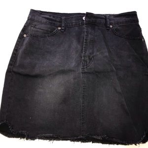 Black jean skirt
